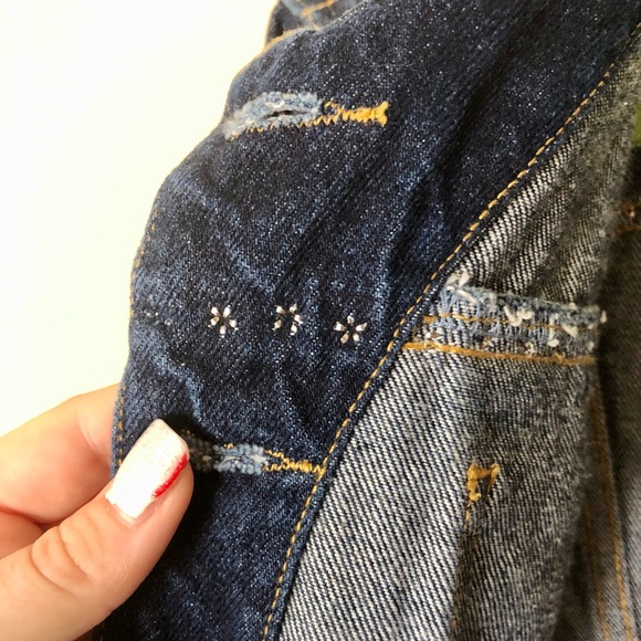 Dark denim jean jacket - express L - Picture 6 of 7